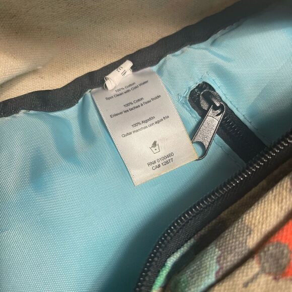 Limited edition Kavu Rope sling bag Canvas gray ,Orange,blue & purple print. - Picture 10 of 10